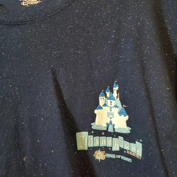 Disney 65th Anniversary Spirit Jersey Glitter Navy Adult XL - Picture 3 of 5